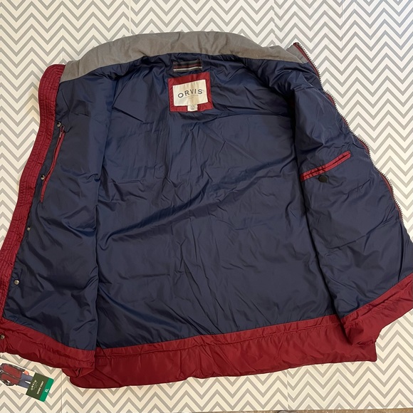 ORVIS Down Vest Men’s X Large XL Blue Red - Picture 5 of 7